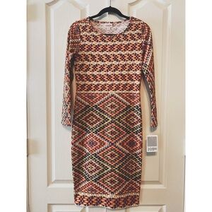 LuLaRoe woman dress Debbie XS fitted long sleeve